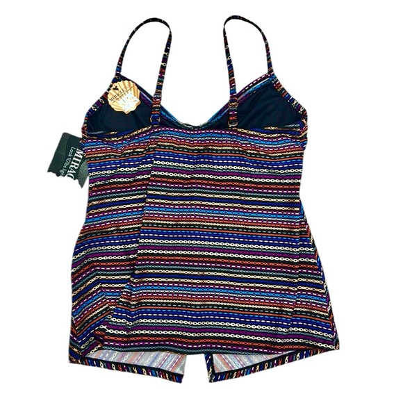 MiracleSuit Shimmer Links Love Knot Tankini Top Size 10 - Picture 4 of 16